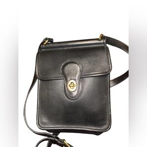 Vintage COACH Murphy Station Bag 9930 Classic black Leather Purse